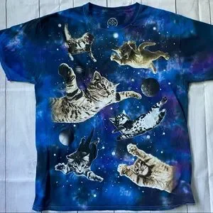 【YOURNUS】Blue Cat Printing Half Sleeve s_wp_62b38270163df4f18bb4eb47.webp